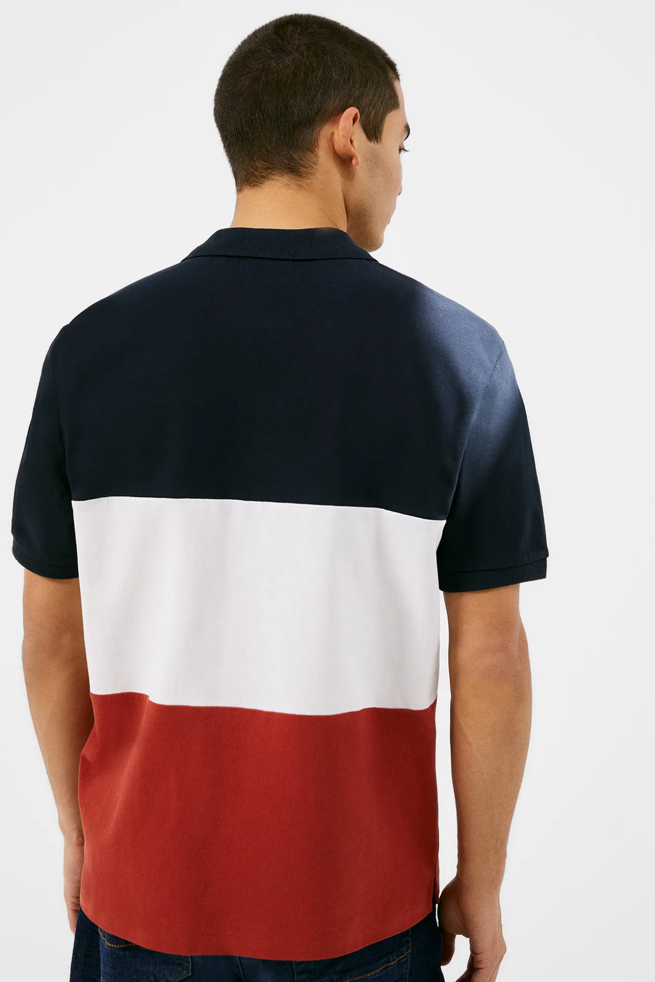Polo Pique Tricolor Block
