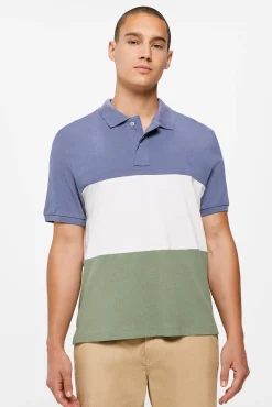 Polo Pique Tricolor Block