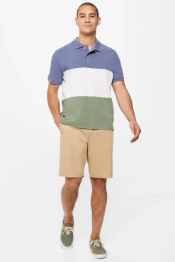 Polo Pique Tricolor Block