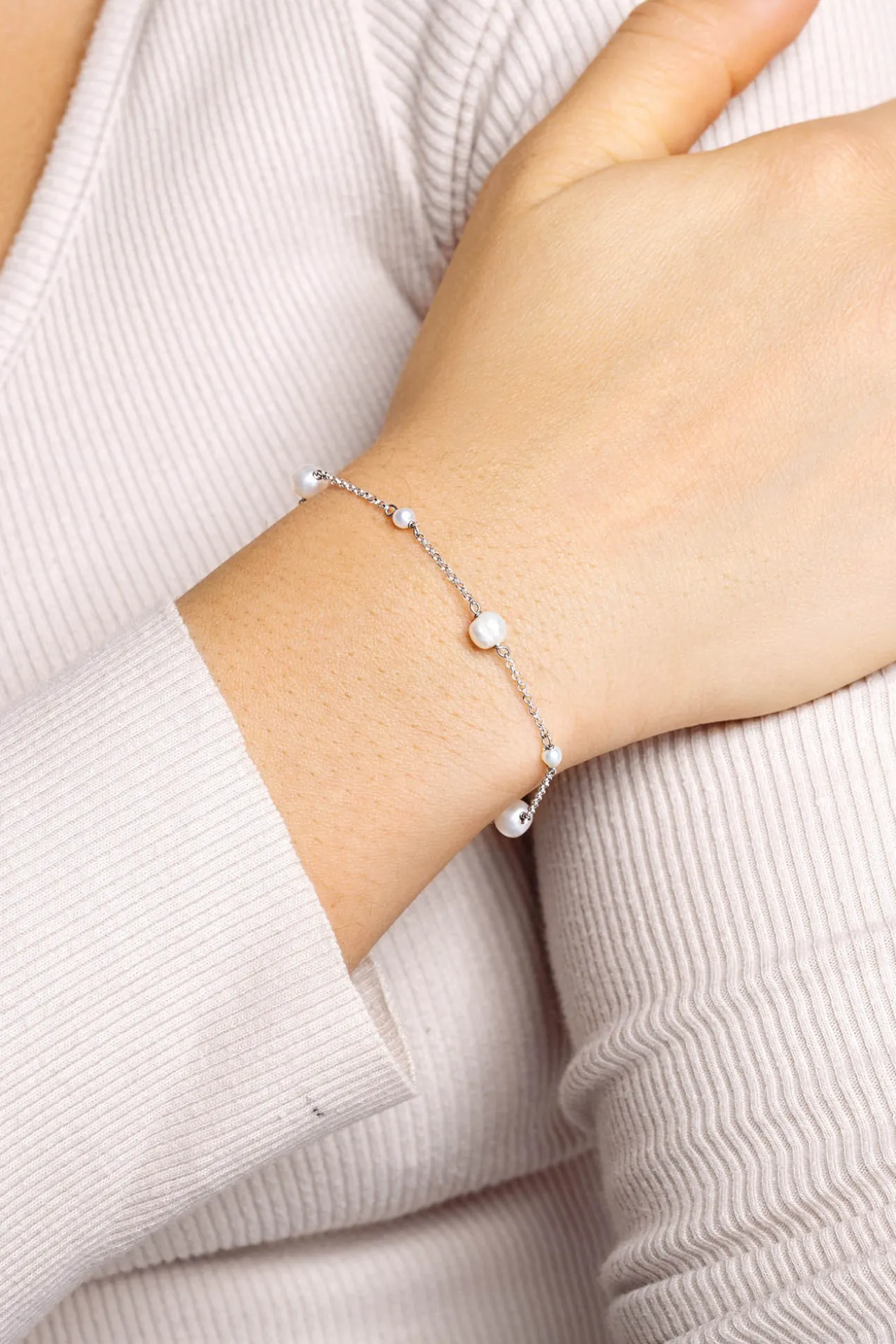 Pulsera Pearl & Pearls Plata