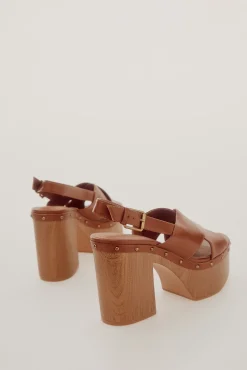 Sandalia Plataforma Estilo Madera