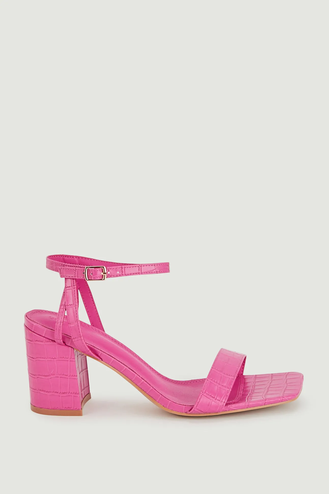 Sandalias Con Tiras Efecto Cocodrilo