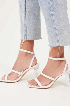 Sandalias De Tacon De Plexiglas
