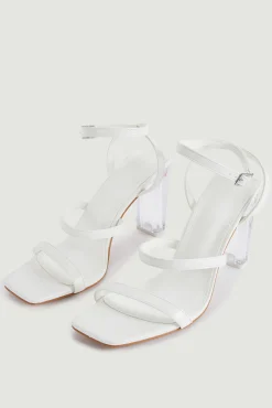 Sandalias De Tacon De Plexiglas