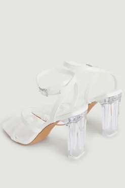 Sandalias De Tacon De Plexiglas