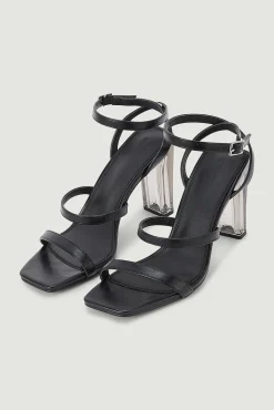 Sandalias De Tacon De Plexiglas