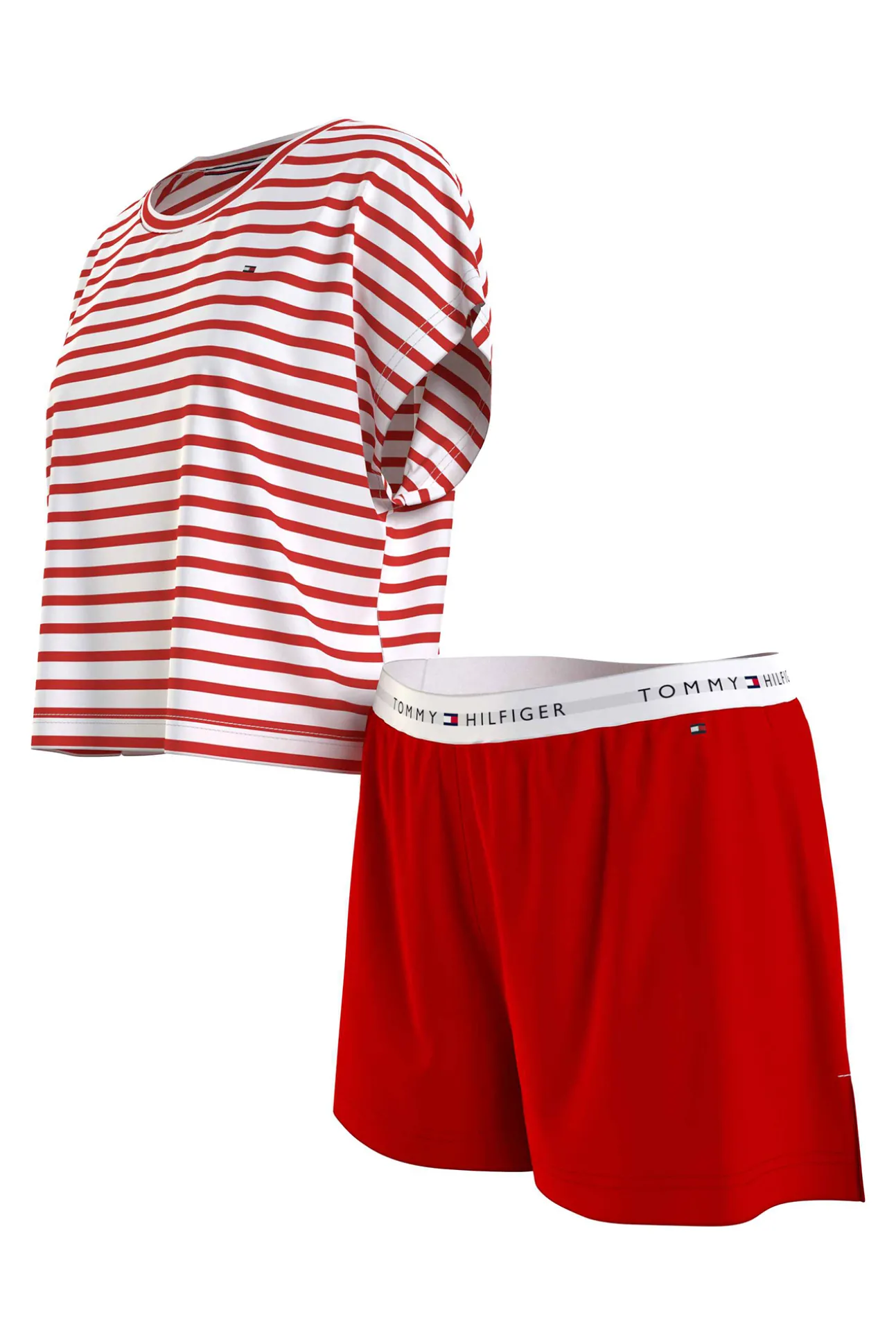 Set De Short Y Camiseta De Rayas