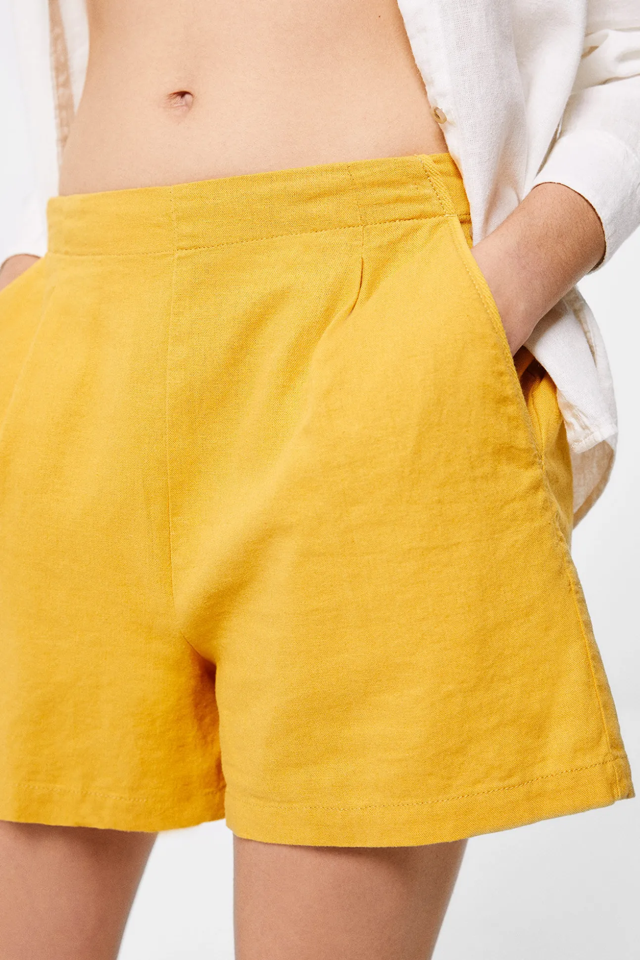 Short Liso Lino Viscosa