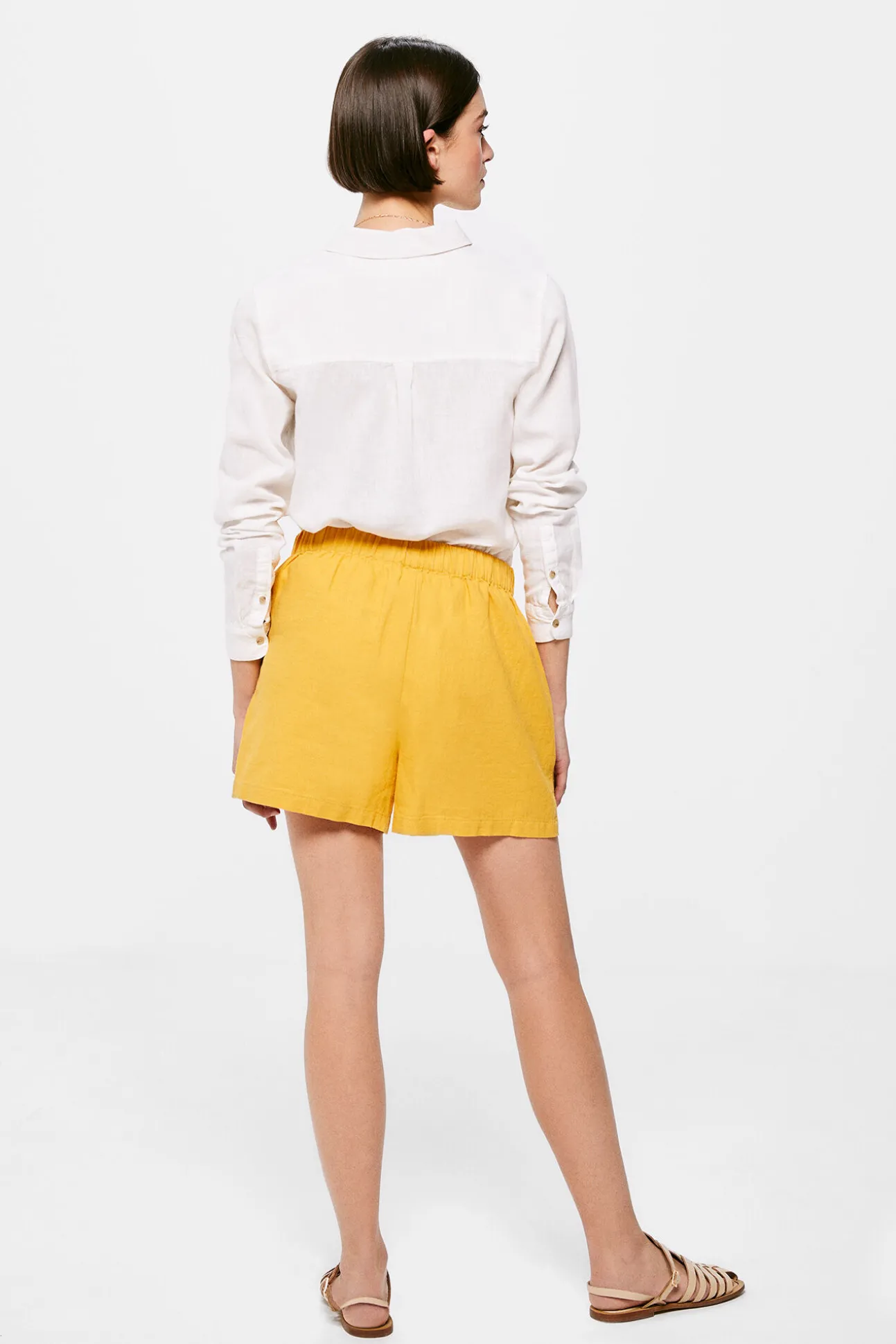 Short Liso Lino Viscosa