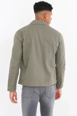 Sobrecamisa Con Cremallera Y Bolsillos