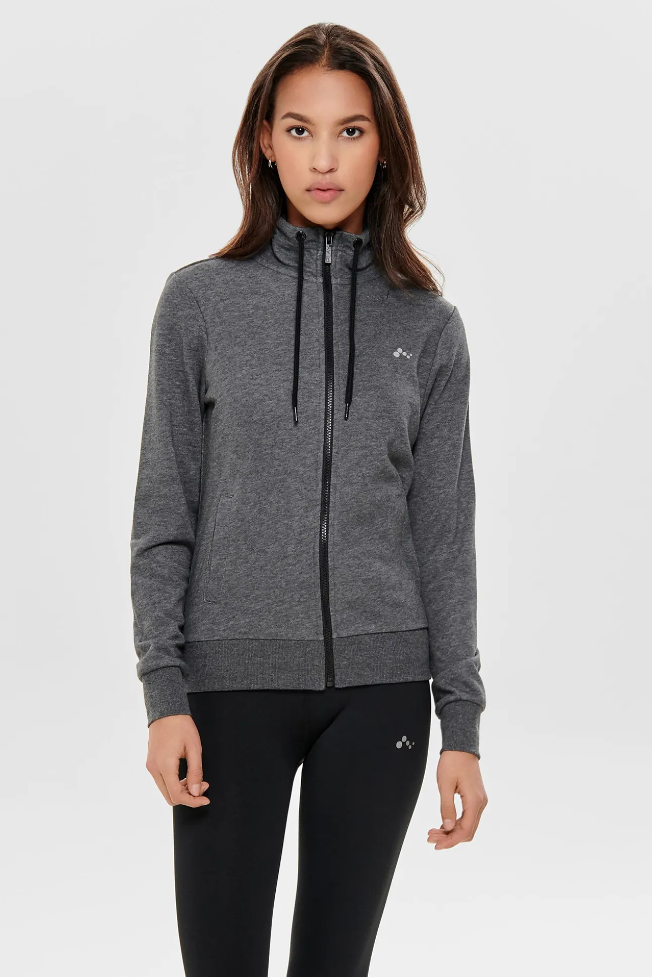 Sudadera Con Cremallera Cuello Alto