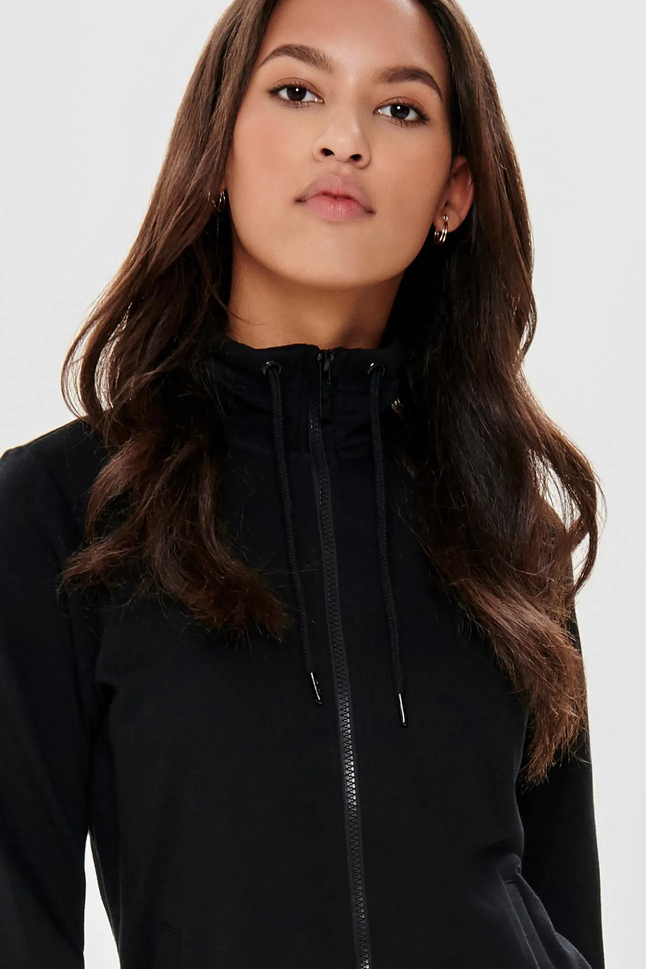 Sudadera Con Cremallera Cuello Alto
