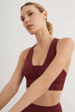 Sujetador Deportivo Granate 4D Stretch