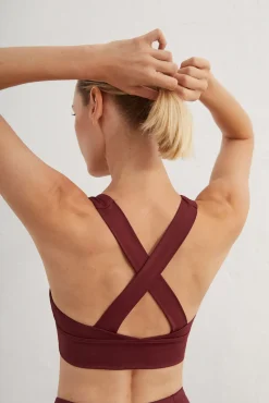 Sujetador Deportivo Granate 4D Stretch