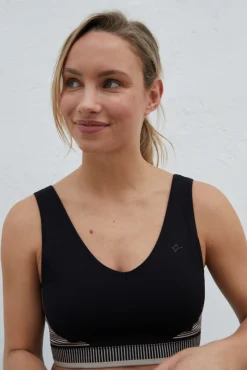 Sujetador Deportivo Negro Seamless Fit