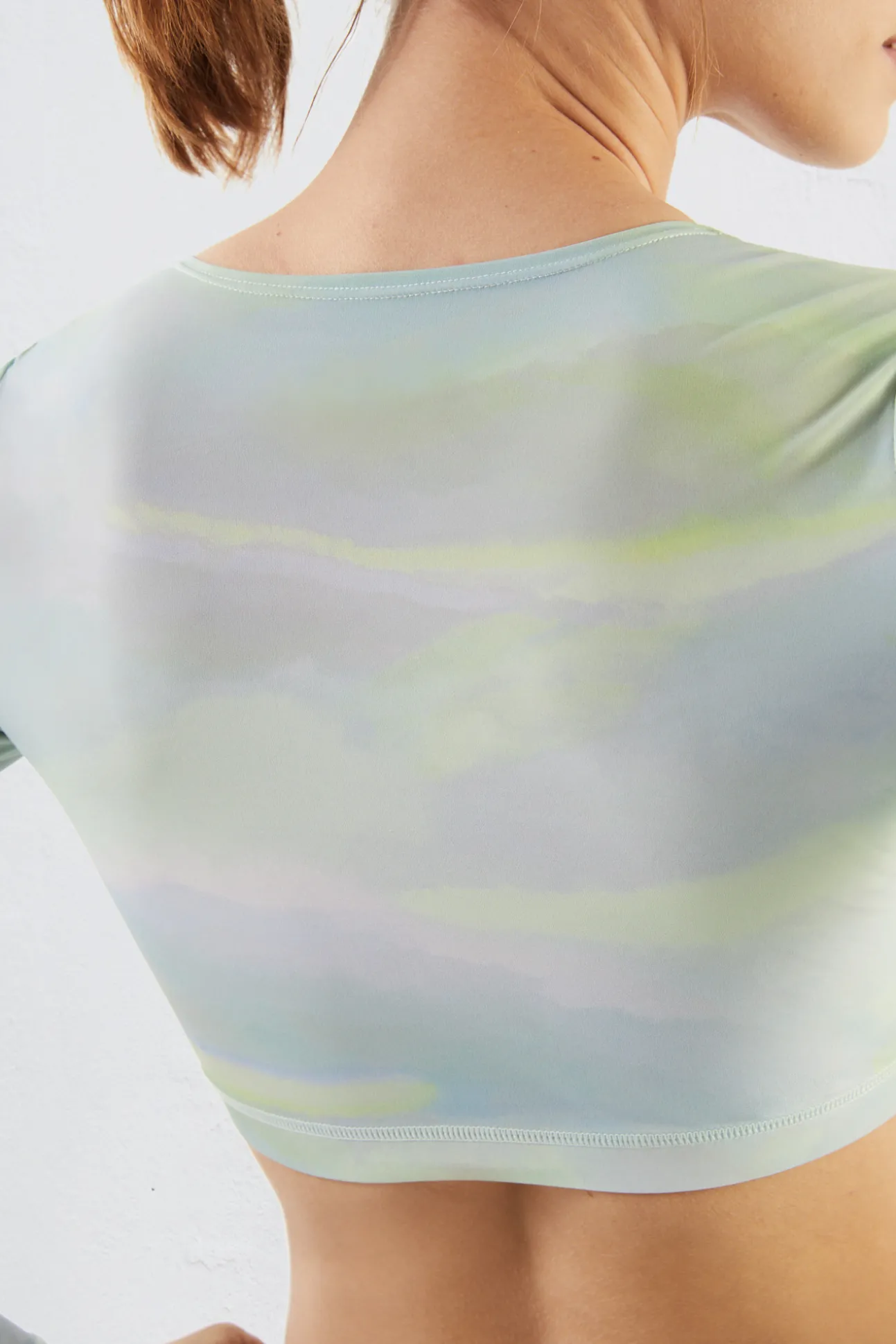 Top Bikini Manga Larga Estampado Quick Dry