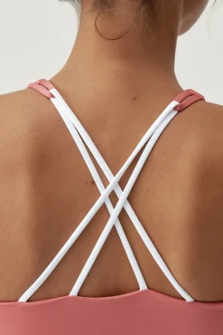Top Daira Pink Peach/White