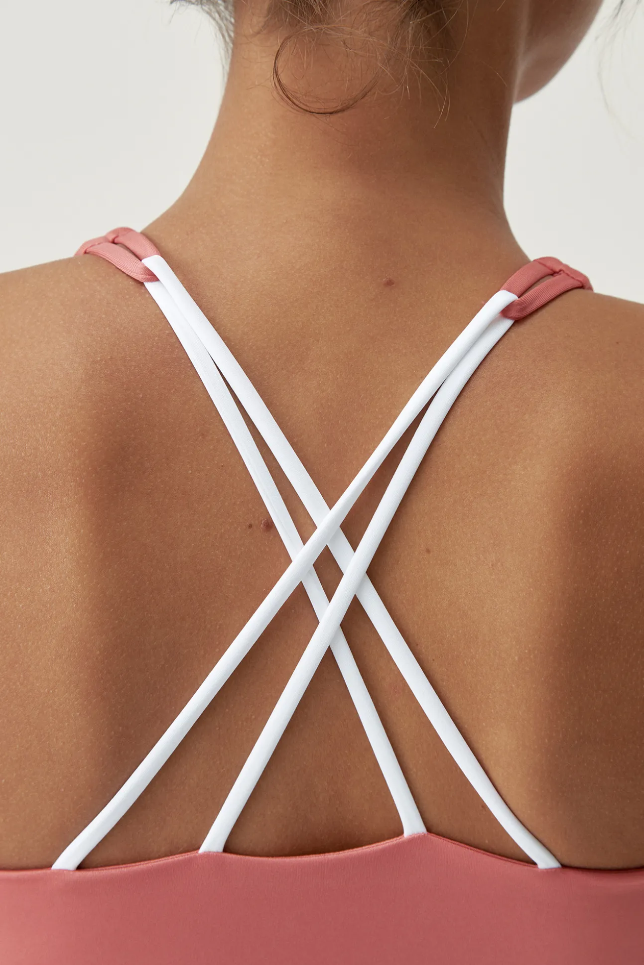 Top Daira Pink Peach/White