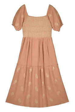Vestido Bordado Manga Corta