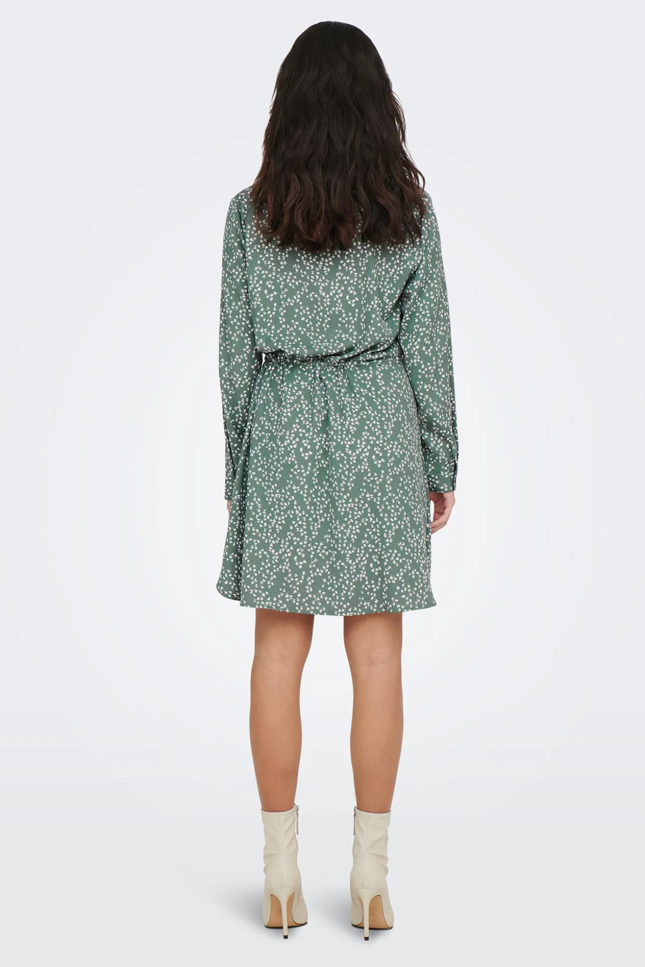 Vestido Botones Escoste Pico