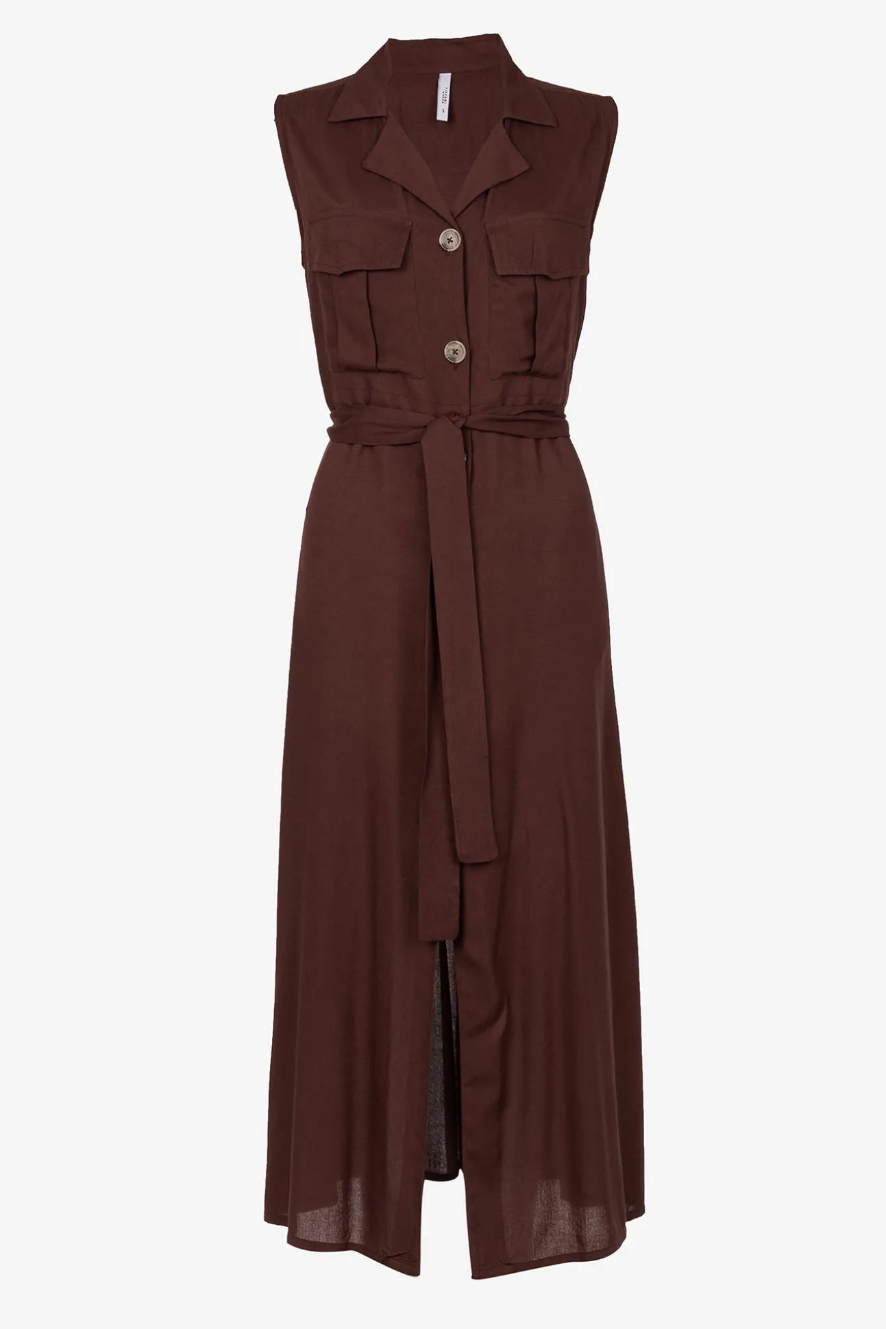 Vestido Camisero Con Cinturon