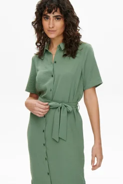 Vestido Camisero Manga Corta