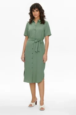 Vestido Camisero Manga Corta
