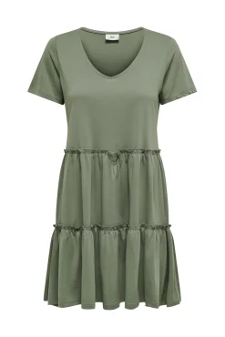 Vestido Corto A Capas Manga Corta