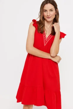 Vestido Corto Bordado