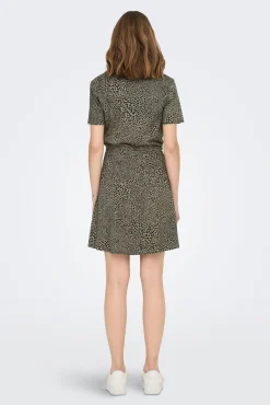 Vestido Corto Corte Regular Cuello En V