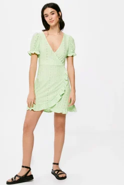 Vestido Corto Cruce Volantes