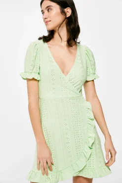 Vestido Corto Cruce Volantes