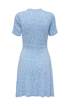 Vestido Corto Cuello Pico