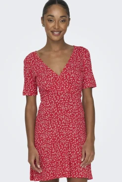Vestido Corto Cuello Pico