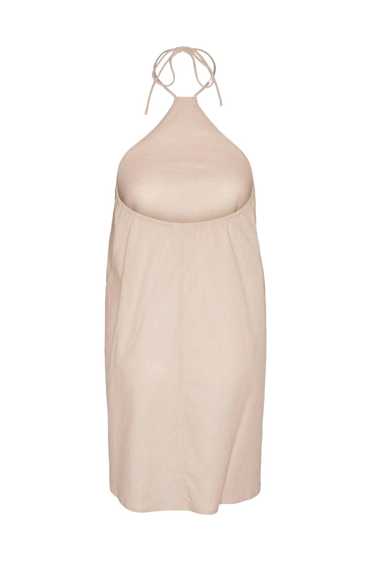 Vestido Corto De Lino