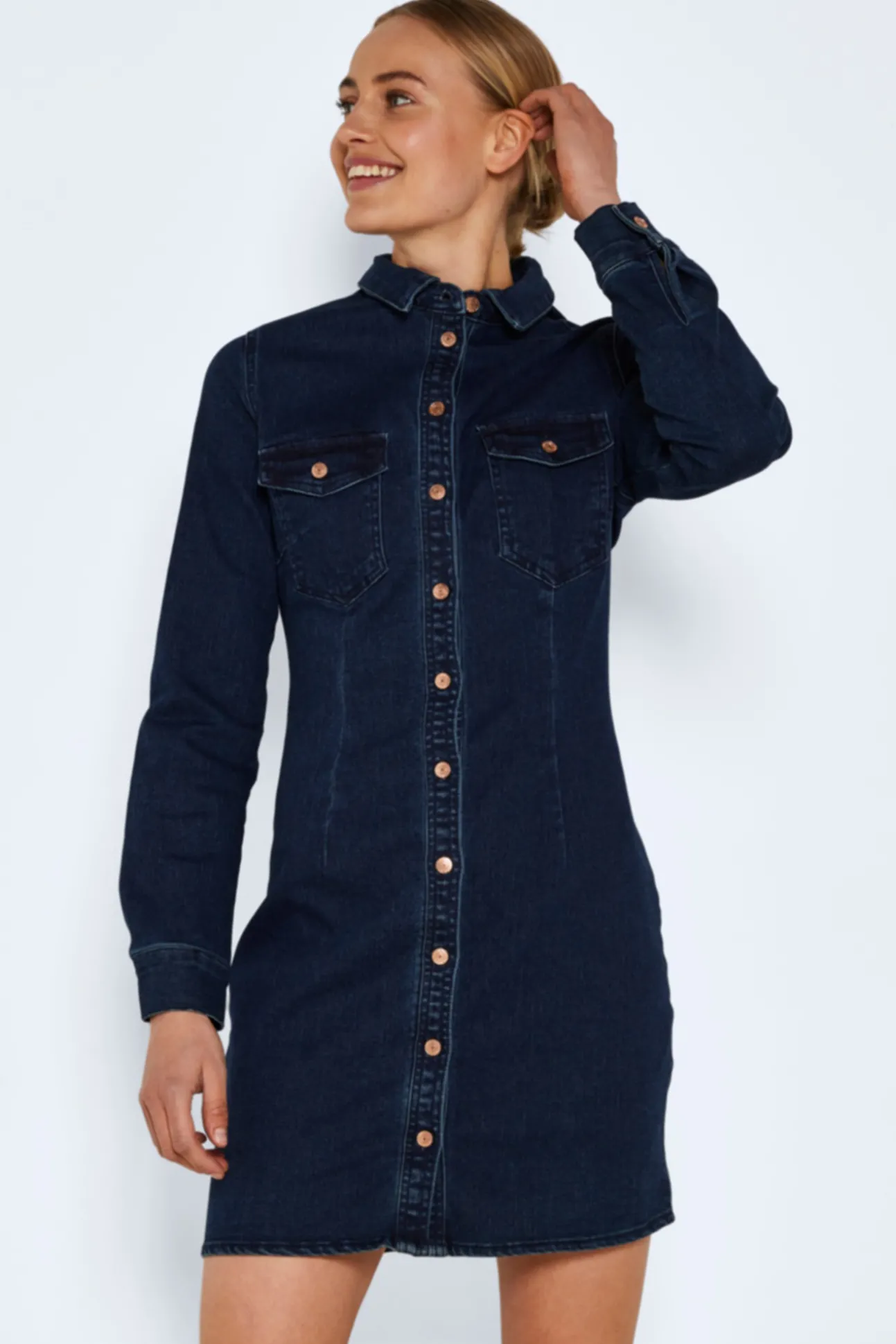 Vestido Corto Denim