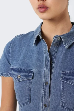 Vestido Corto Denim