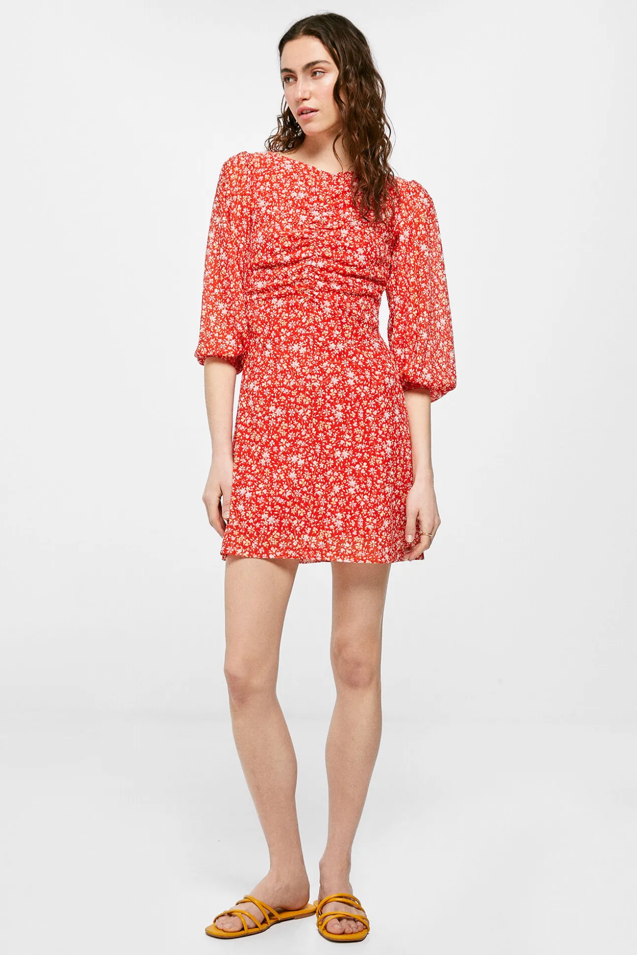 Vestido Corto Frunces