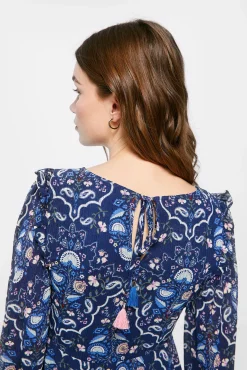 Vestido Corto Hombros Volante