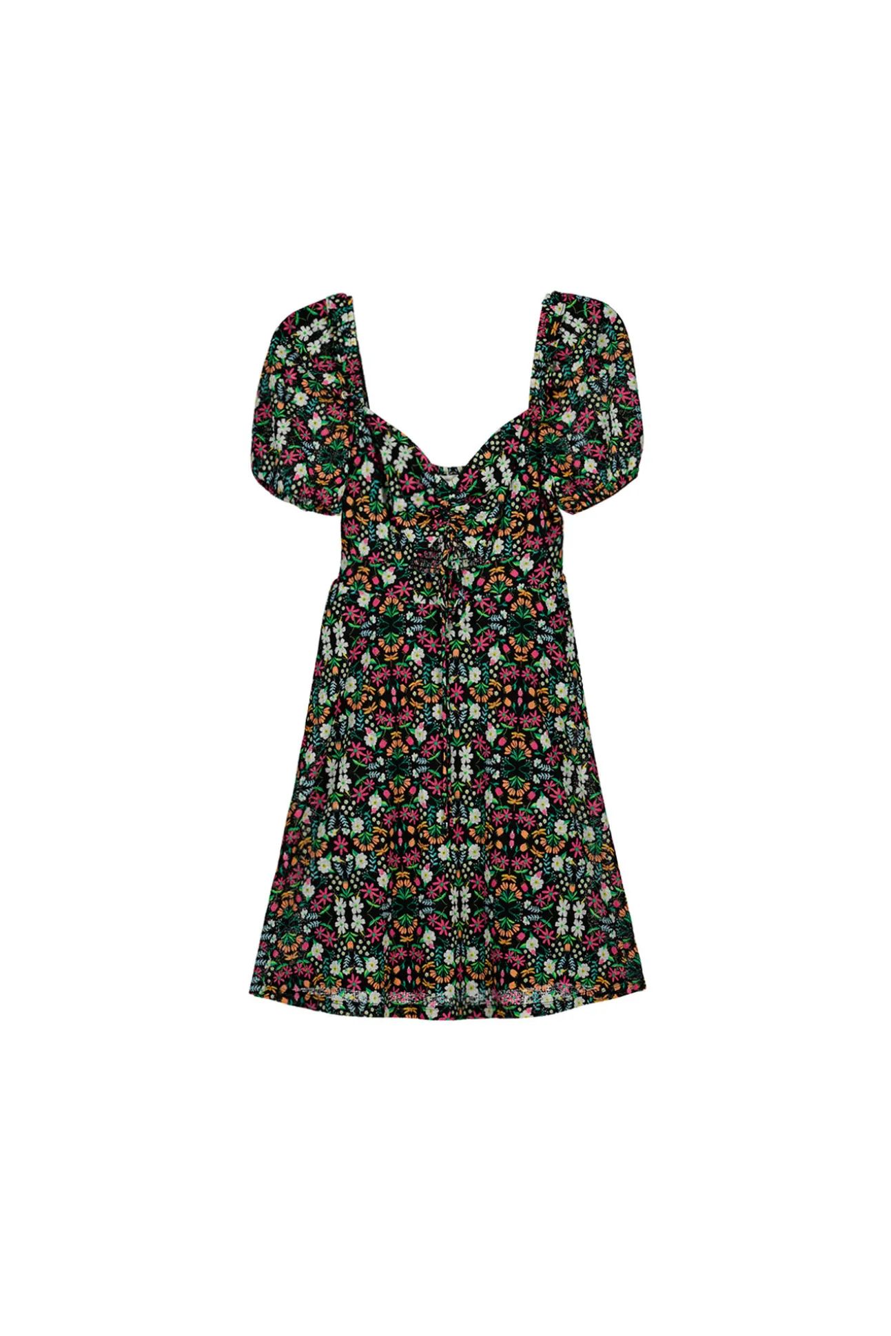 Vestido Corto Lazo Uve Escote