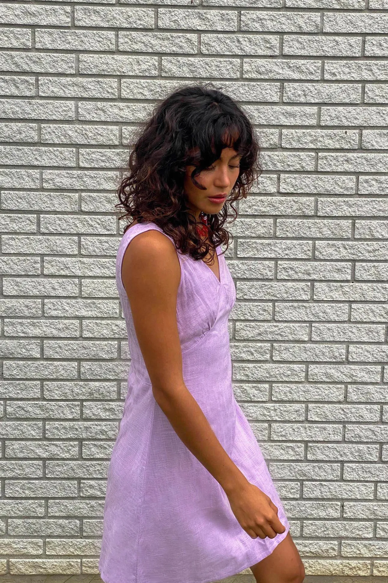 Vestido Corto Lino