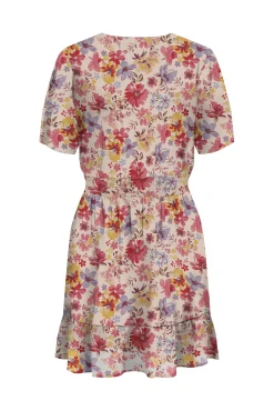 Vestido Corto Manga Corta Fluido