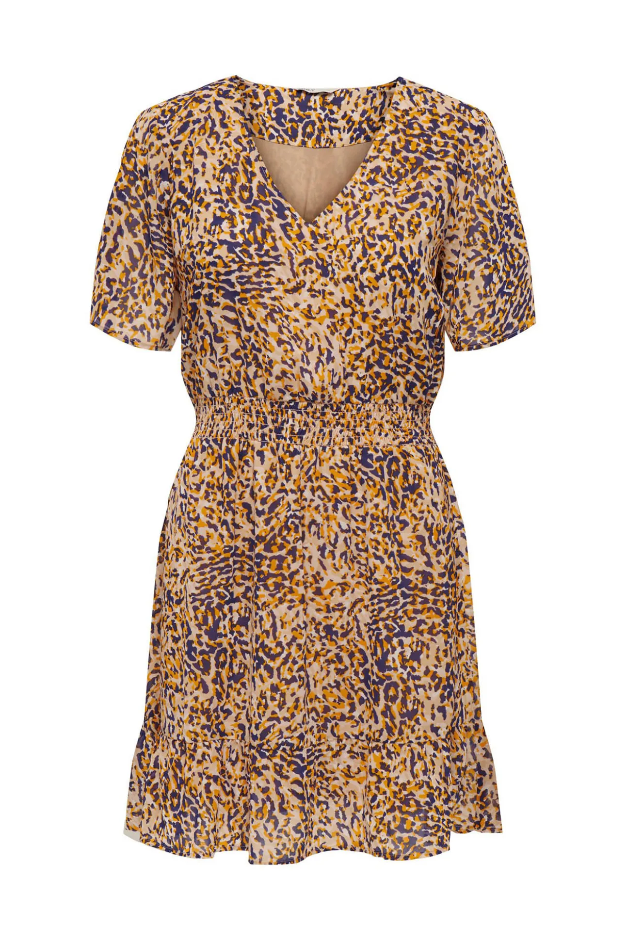 Vestido Corto Manga Corta Fluido