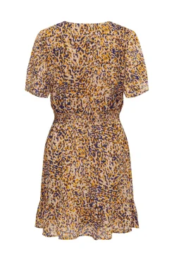 Vestido Corto Manga Corta Fluido