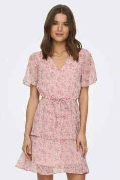 Vestido Corto Volantes