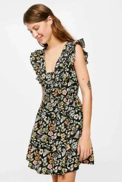 Vestido Corto Volantes Volumen