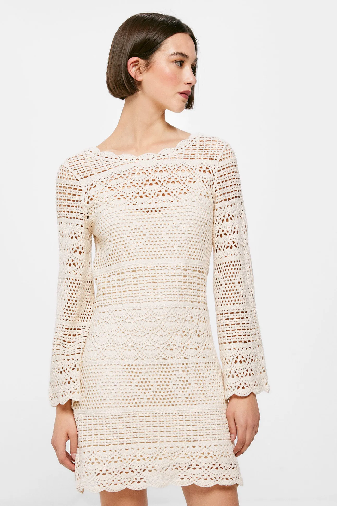 Vestido Crochet Escote Espalda