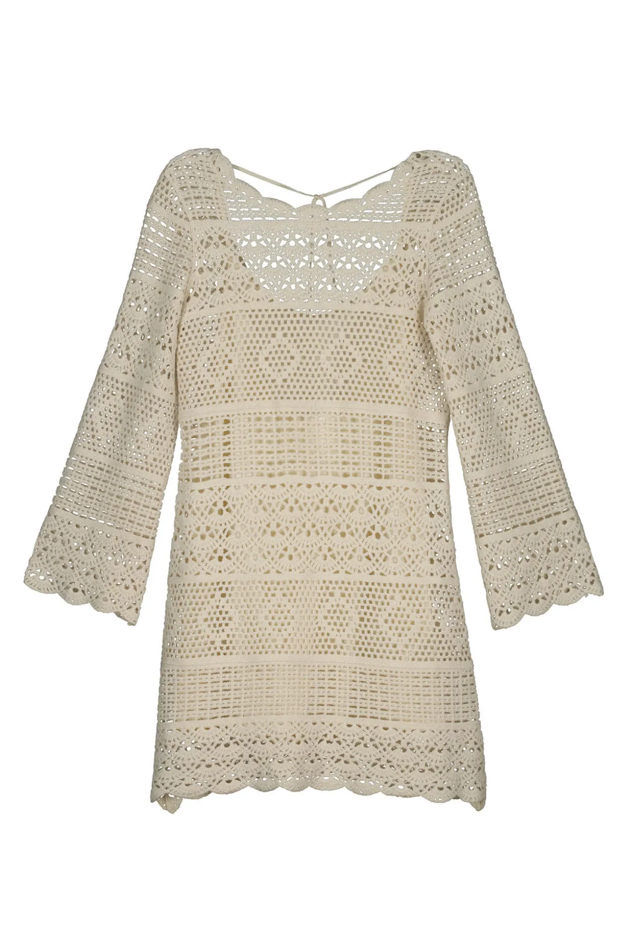 Vestido Crochet Escote Espalda