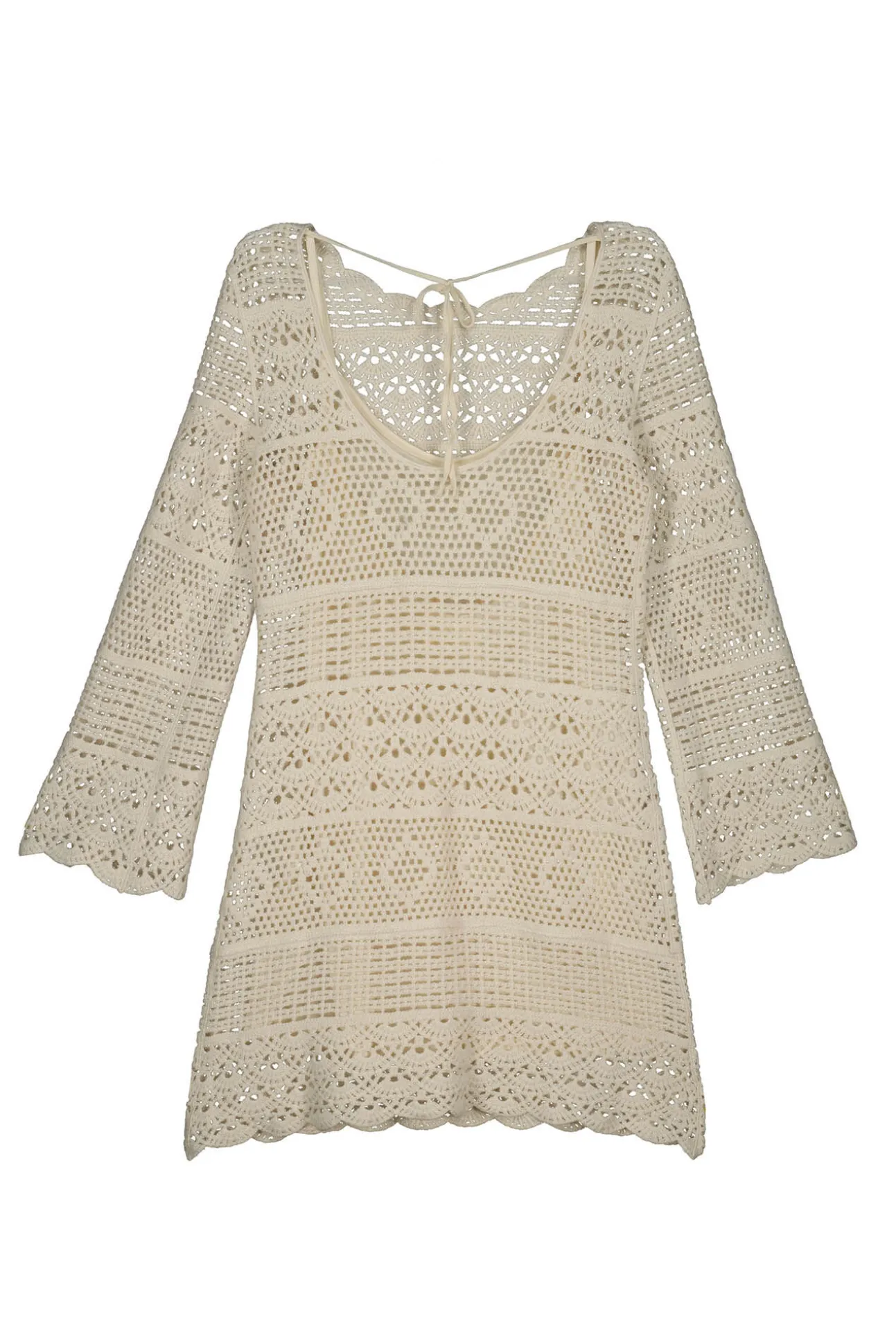 Vestido Crochet Escote Espalda