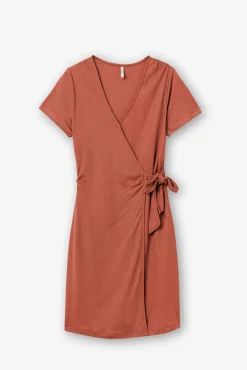 Vestido Cruzado Con Lazo
